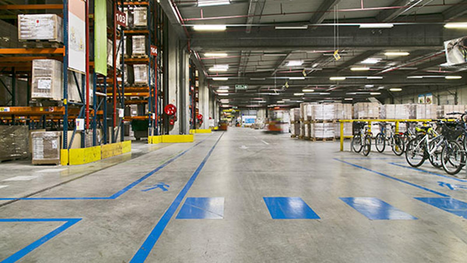 Marquage au sol pour zones de stockage
